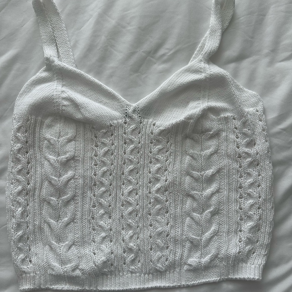 United Colors Of Benetton White Knit Camisole